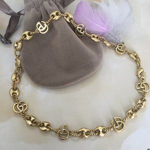 New vintage copper color ladies double G necklace